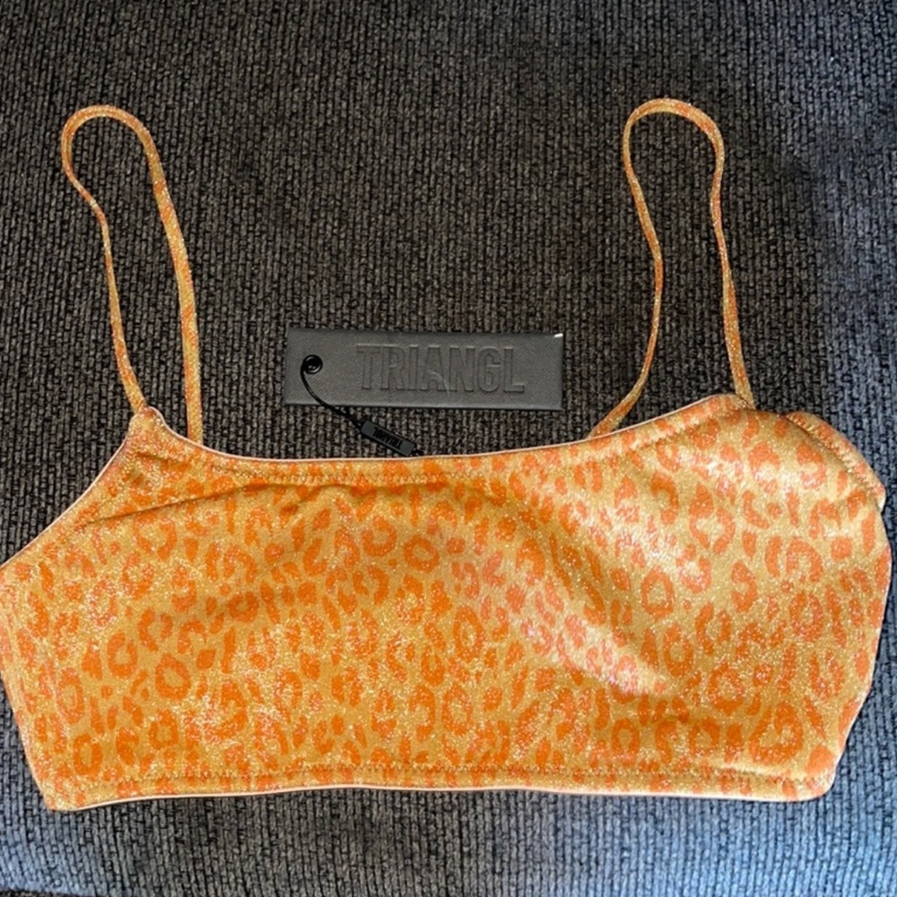 FINAL SALE Triangl Swimwear Orange Leopard Bikini SET